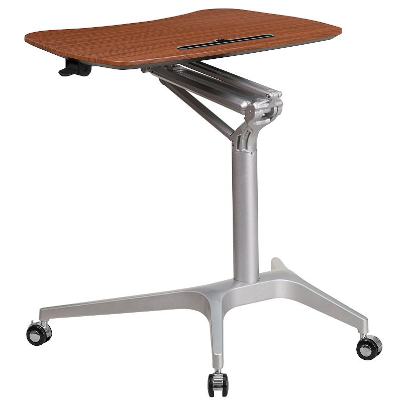 Flash Furniture Two-Tone Rolling Desk, Brown
