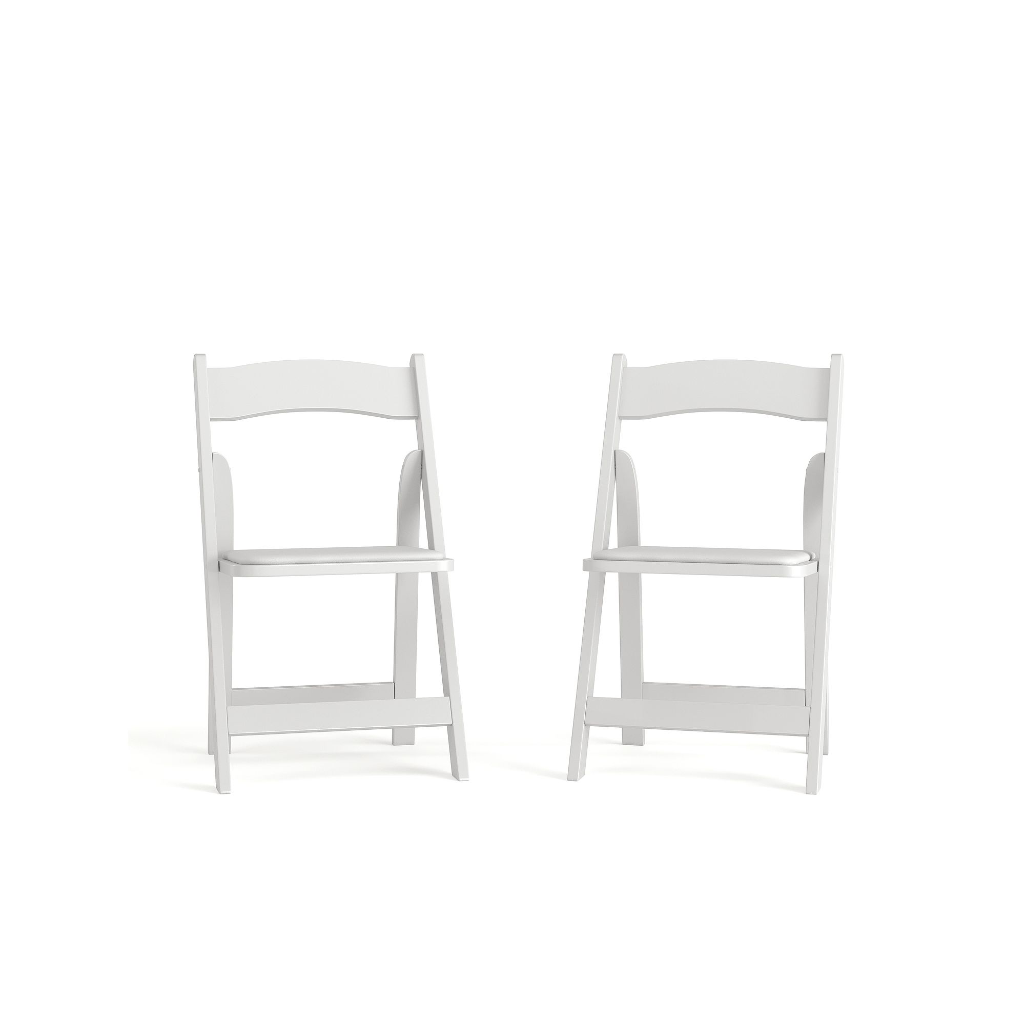 Flash Furniture Hercules Wood Folding Chair 2-piece Set, White