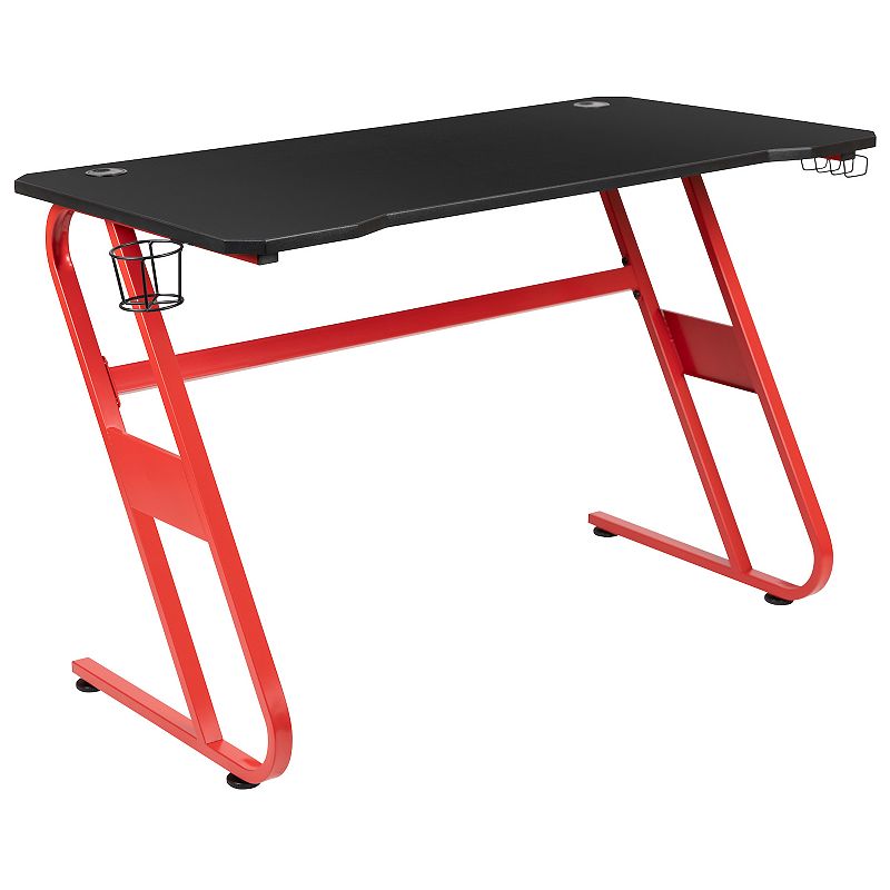 76274119 Flash Furniture Red Finish Gaming Desk sku 76274119