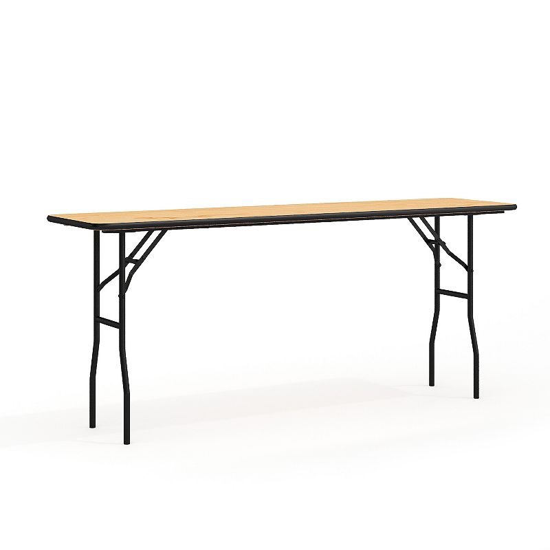 28909314 Flash Furniture 6-ft. Wood Top Folding Table, Brow sku 28909314