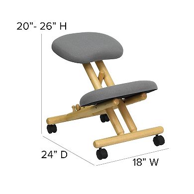 Flash Furniture Two-Tone Rolling Kneeling Ergonomic Office Chair