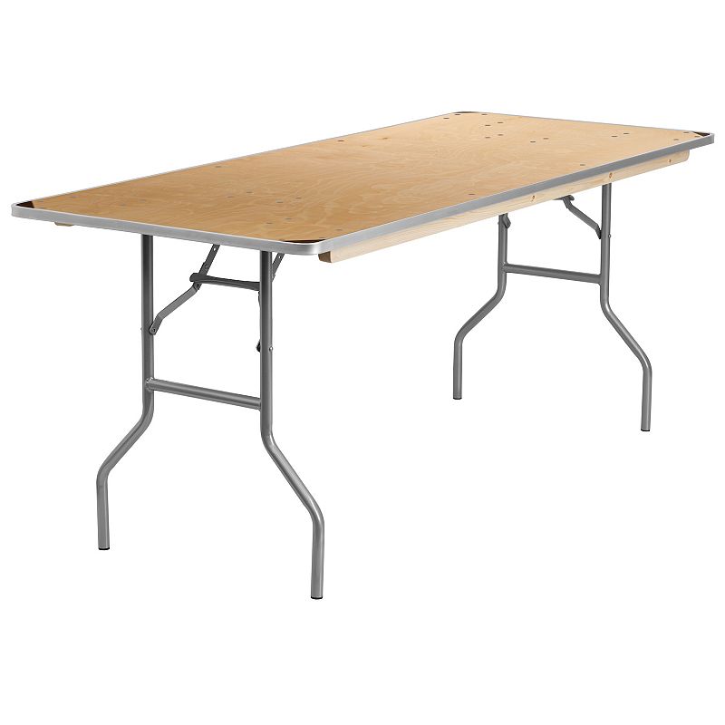 46767884 Flash Furniture 6-ft. Folding Wood Top Banquet Tab sku 46767884