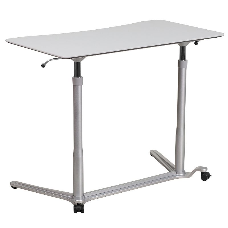 Flash Furniture Adjustable Height Desk, Grey