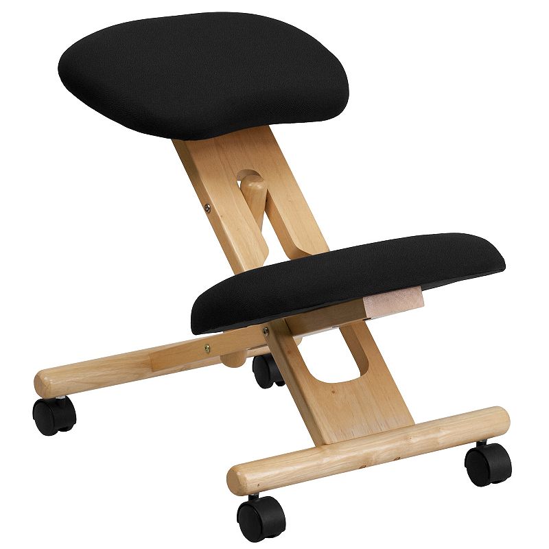 Flash Furniture Two-Tone Kneeling Ergonomic Office Chair, Black