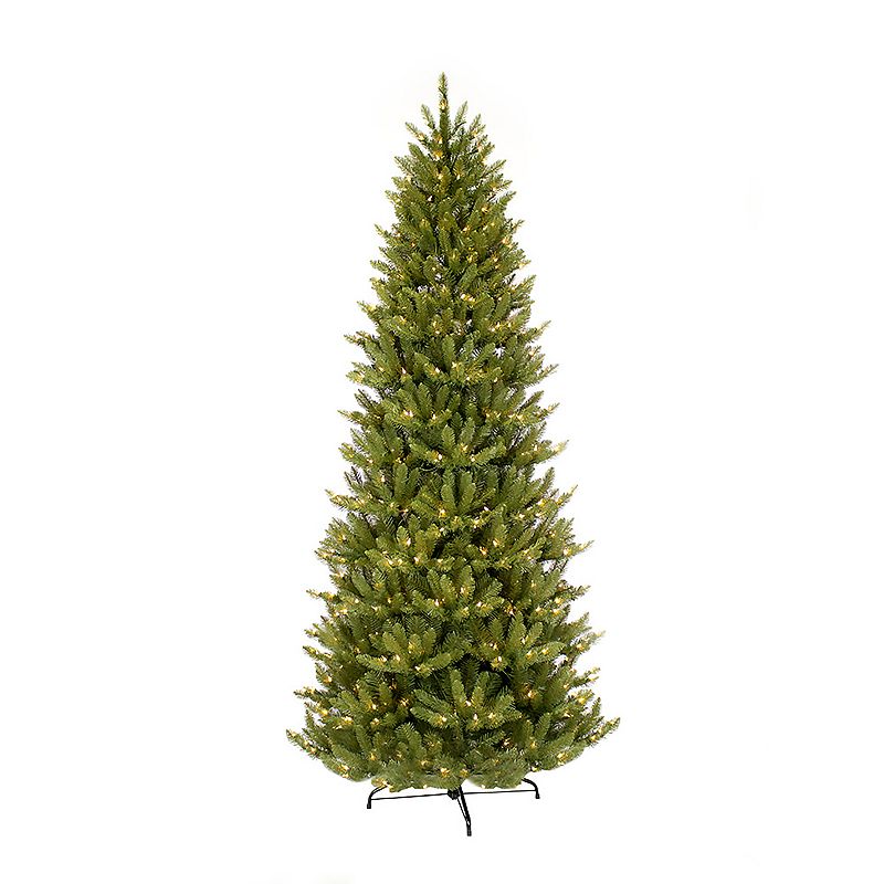 Puleo International 7.5-ft. Pre-Lit Franklin Artificial Christmas Tree, Gre