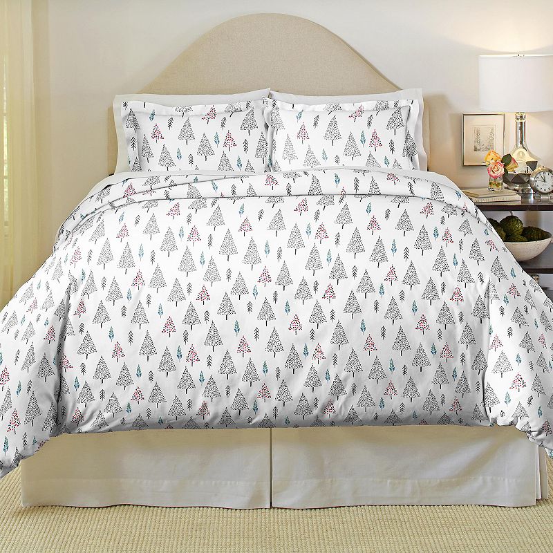 Pointehaven Soft Luxury Flannel Duvet Cover Set, Multicolor, Full/Queen