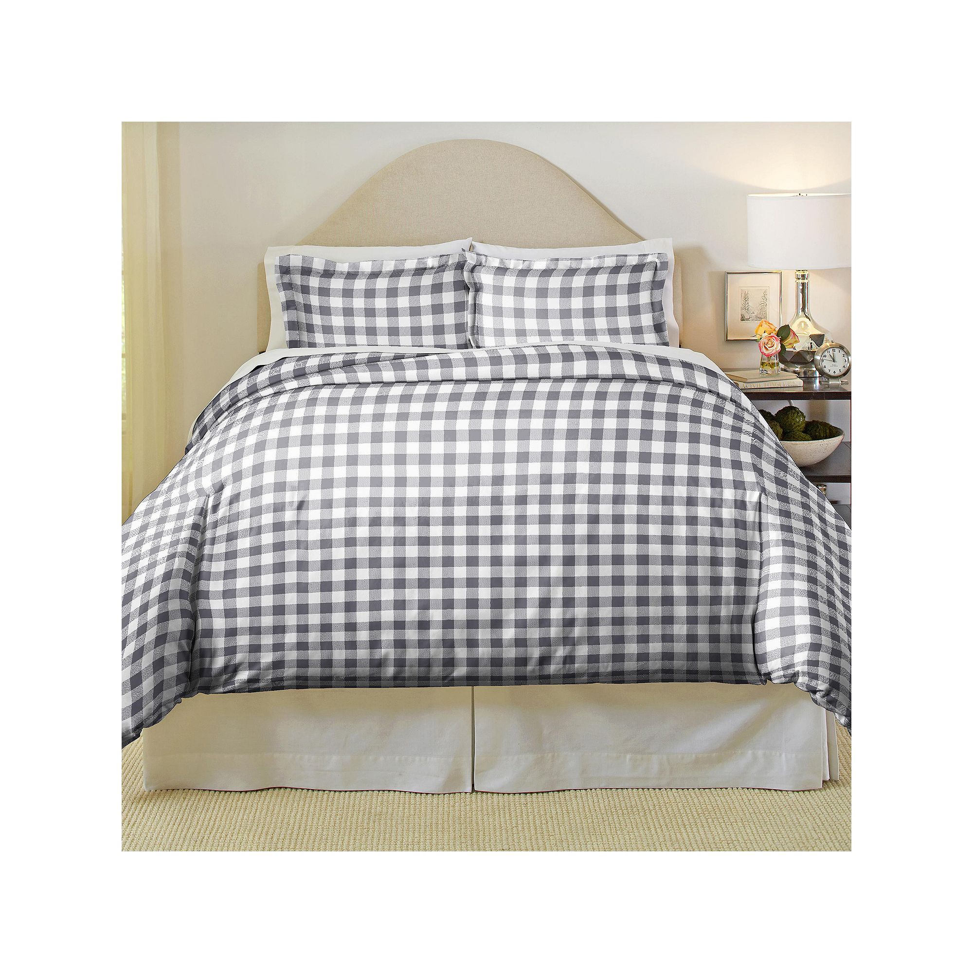 Pointehaven Soft Luxury Flannel Duvet Cover Set, Multi