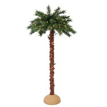 PULEO INTERNATIONAL 5-ft Pre-lit Palm Tree Floor Decor