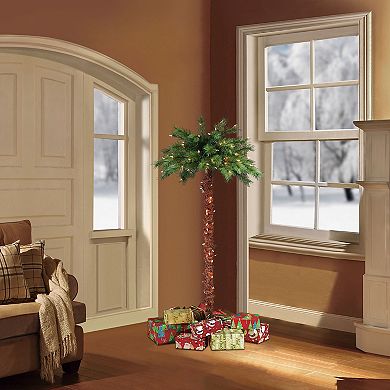 PULEO INTERNATIONAL 6-ft Pre-lit Palm Tree Floor Decor