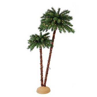 Puleo International 6-ft Pre-lit Palm Tree Floor Decor