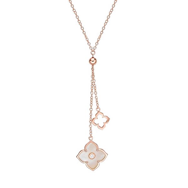 Rose Gold, Mother Of Pearl And Diamond Monograms Layering Necklace  Available For Immediate Sale At Sotheby's