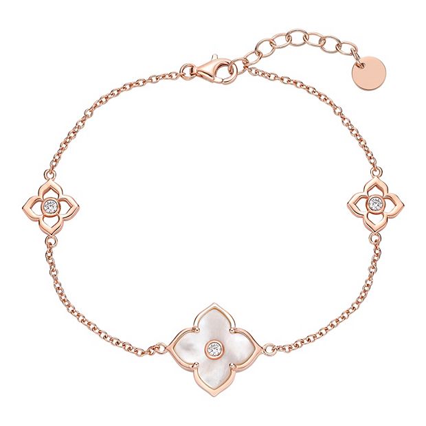 Star Blossom Flower Bracelet with Gems