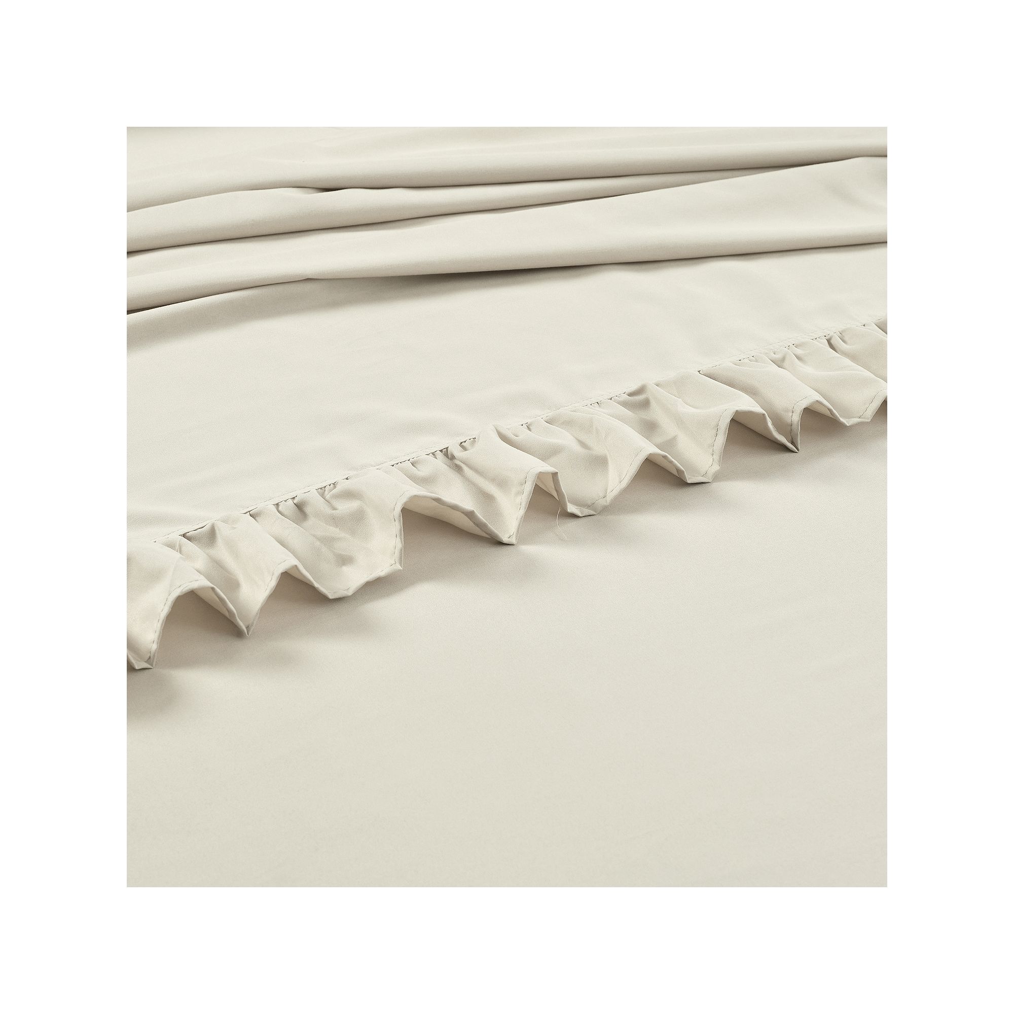 Lush Decor Reyna Ruffle Sheet Set, Wheat