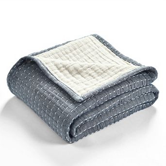 Lush Decor Solid Kantha Woven Throw