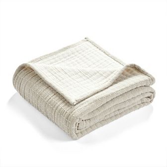 Lush Decor Solid Kantha Woven Throw