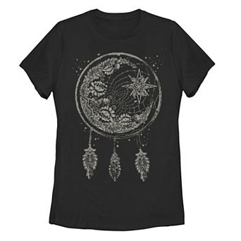 Juniors' Dream Moon Dreamcatcher Graphic Tee