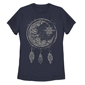 Juniors' Dream Moon Dreamcatcher Graphic Tee