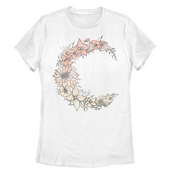 Juniors' Sunflower Moon Beams Floral Graphic Tee
