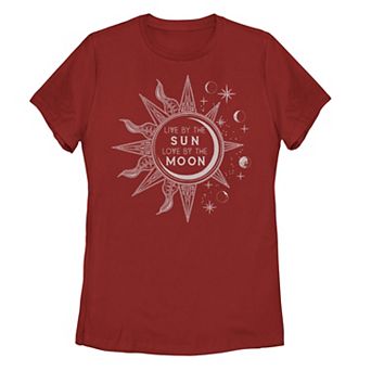Juniors' Sun Moon Phases "Love by the Moon" Graphic Tee