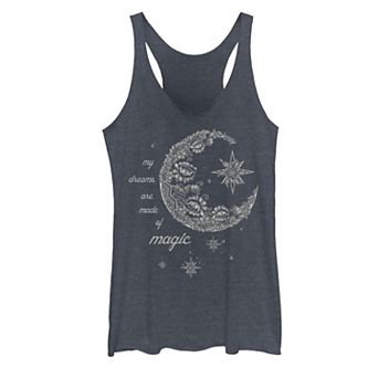 Juniors' Moon Flower Galactic Graphic Tank Top