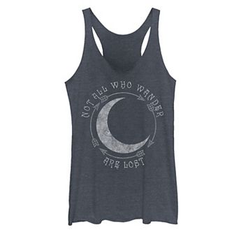 Juniors' Not All Who Wander Are Lost Moon Arrows Graphic Tank Top