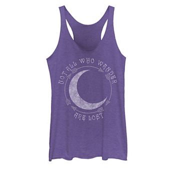Juniors' Not All Who Wander Are Lost Moon Arrows Graphic Tank Top