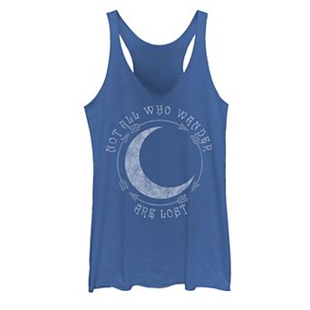 Juniors' Not All Who Wander Are Lost Moon Arrows Graphic Tank Top