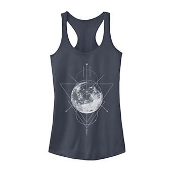 Juniors' Geometric Moon Galactic Graphic Tank Top