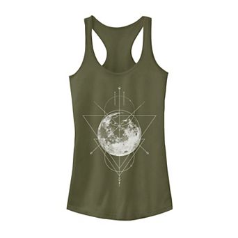 Juniors' Geometric Moon Galactic Graphic Tank Top