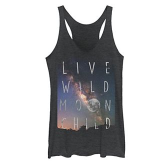Juniors' Live Wild Moon Child Graphic Tank Top