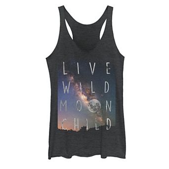 Juniors' Live Wild Moon Child Graphic Tank Top
