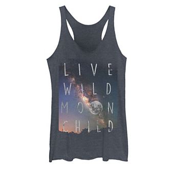 Juniors' Live Wild Moon Child Graphic Tank Top