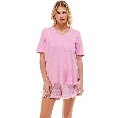 Women's Croft & Barrow® 3-pc. Whisperluxe Pajama Top, Pajama Shorts & Pajama Capri Set