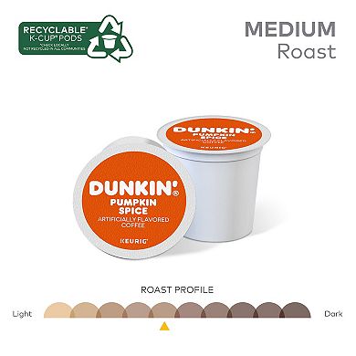 Dunkin' Pumpkin Spice Coffee, Keurig® K-Cup® Pods, Medium Roast, 22 Count
