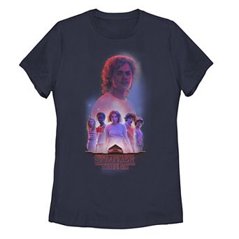 Juniors' Netflix Stranger Things Billy Group Shot Graphic Tee