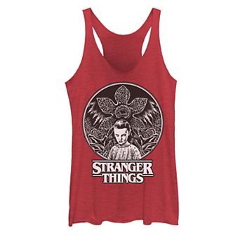 Juniors' Netflix Stranger Things Eleven & Demogorgon Circle Graphic Tank Top