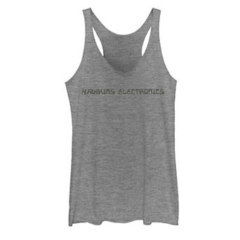 Juniors' Netflix Stranger Things Hawkins Electronics Logo Graphic Tank Top