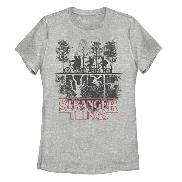 Juniors' Stranger Things The Upside Down Logo Graphic Tee