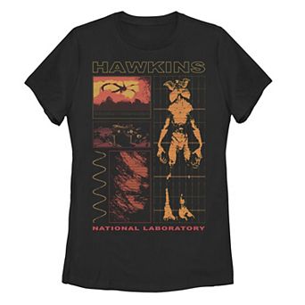 Juniors' Netflix Stranger Things Demogorgon Schematic Graphic Tee