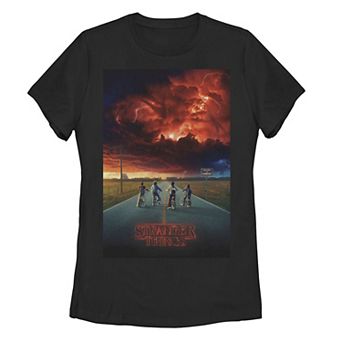 Juniors' Netflix Stranger Things Demogorgon Cloud Poster Graphic Tee