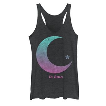 Juniors' La Luna Moon & Star Gradient Graphic Tank Top