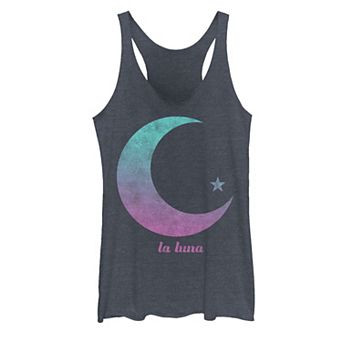 Juniors' La Luna Moon & Star Gradient Graphic Tank Top