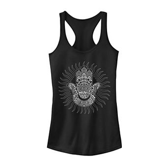 Juniors' Hamsa Moon Sun Geometric Design Graphic Tank Top