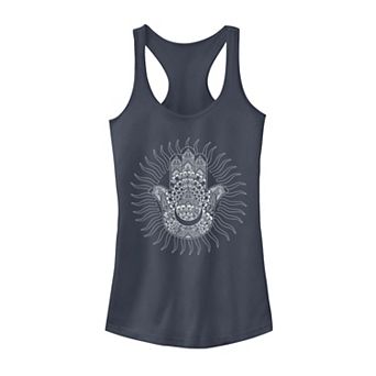 Juniors' Hamsa Moon Sun Geometric Design Graphic Tank Top