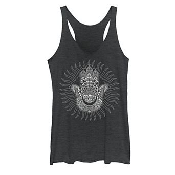 Juniors' Hamsa Moon Sun Geometric Design Graphic Tank Top