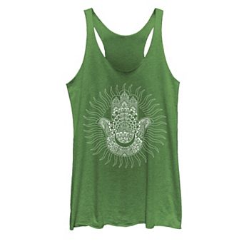 Juniors' Hamsa Moon Sun Geometric Design Graphic Tank Top