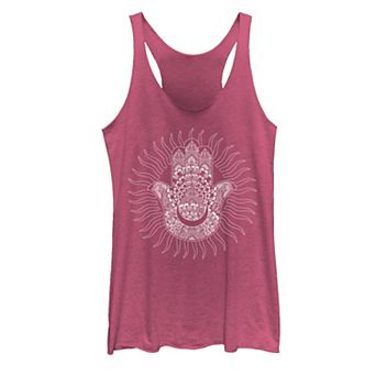Juniors' Hamsa Moon Sun Geometric Design Graphic Tank Top