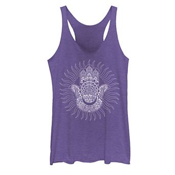 Juniors' Hamsa Moon Sun Geometric Design Graphic Tank Top