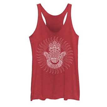 Juniors' Hamsa Moon Sun Geometric Design Graphic Tank Top