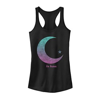Juniors' La Luna Moon & Star Gradient Graphic Tank Top